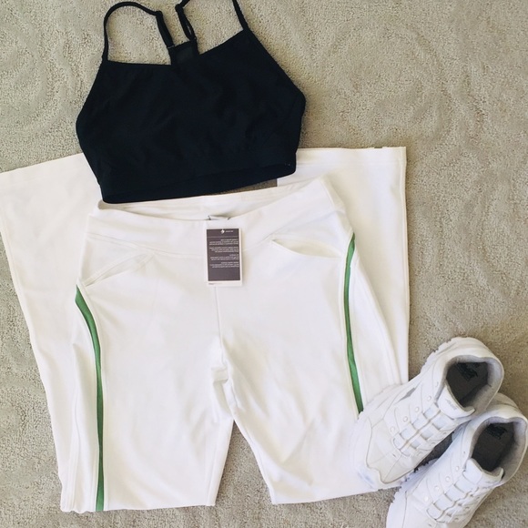 Nike Pants - Nike Fit Dry Small White Green Dri-Fit Sweat Pants